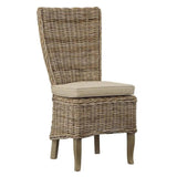 Woven Kubu Highback Side Chair Dining Chairs LOOMLAN By Furniture Classics