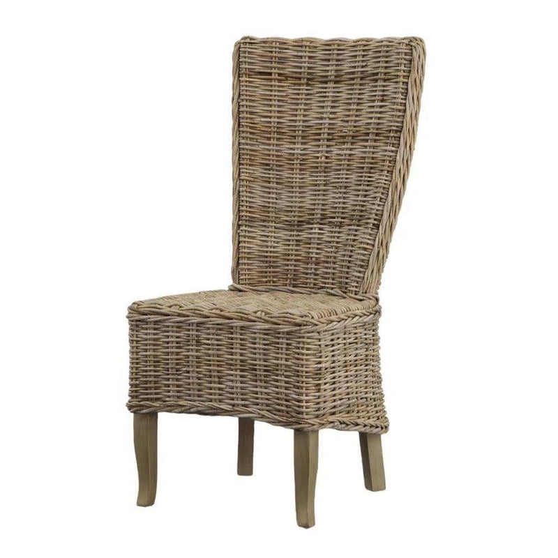 Woven Kubu Highback Side Chair Dining Chairs LOOMLAN By Furniture Classics