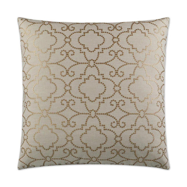 Wow Factor Gilt Brown Throw Pillow With Insert Throw Pillows LOOMLAN By D.V. Kap