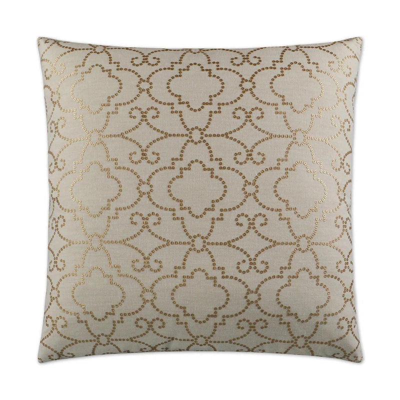 Wow Factor Gilt Brown Throw Pillow With Insert Throw Pillows LOOMLAN By D.V. Kap