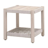 Wrap Outdoor Side Table With Storage Shelf Outdoor Side Tables LOOMLAN By Essentials For Living