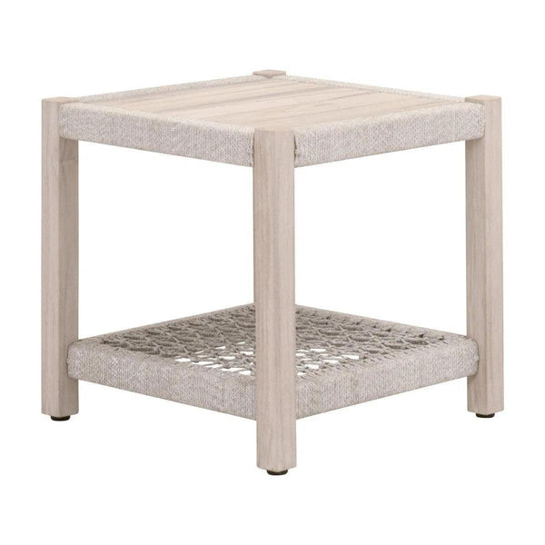 Wrap Outdoor Side Table With Storage Shelf Outdoor Side Tables LOOMLAN By Essentials For Living