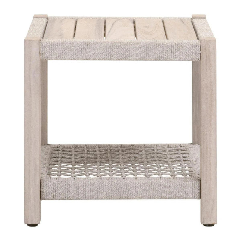 Wrap Outdoor Side Table With Storage Shelf Outdoor Side Tables LOOMLAN By Essentials For Living