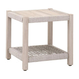 Wrap Outdoor Side Table With Storage Shelf Outdoor Side Tables LOOMLAN By Essentials For Living