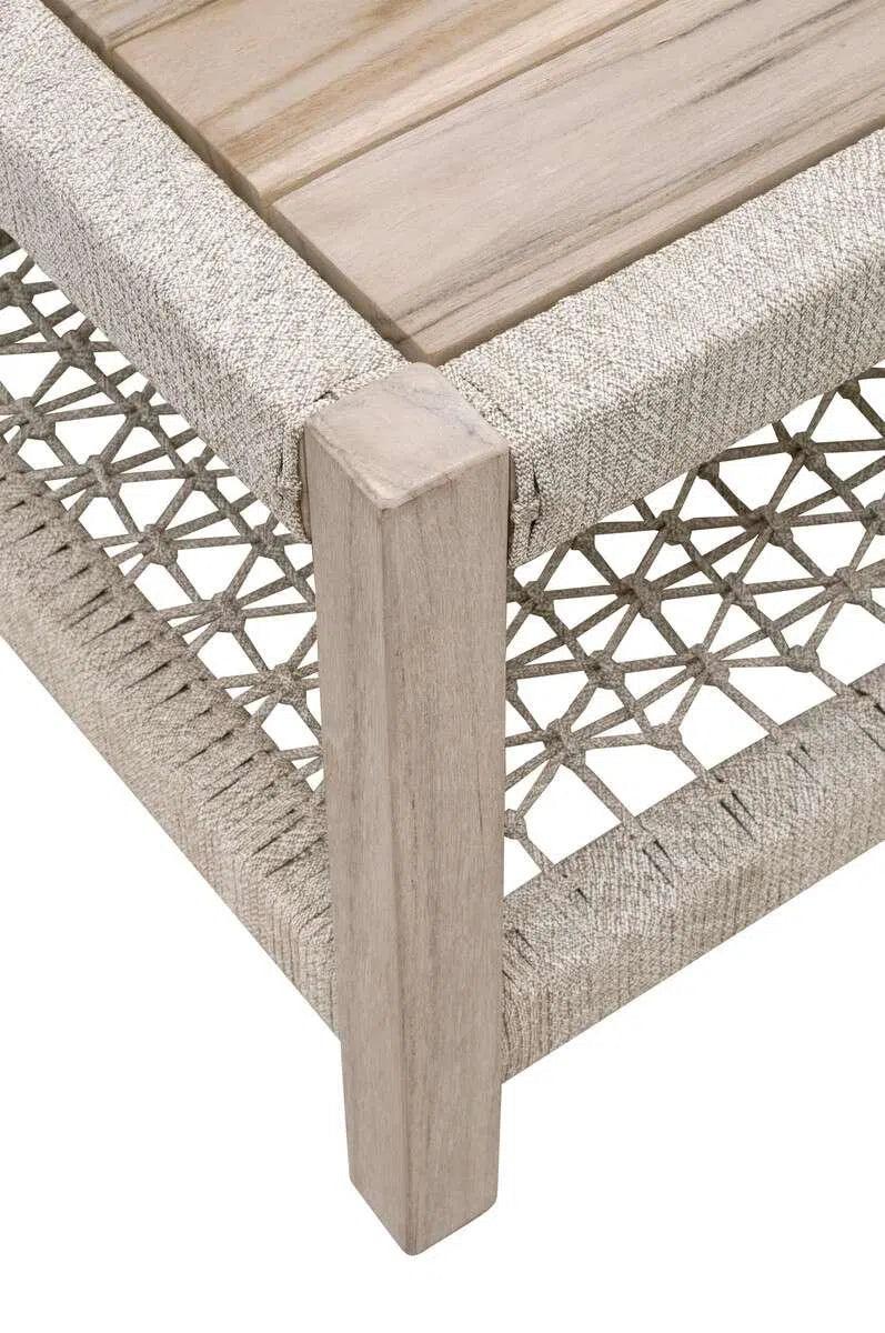 Wrap Outdoor Square Coffee Table Teak With Storage Shelf Outdoor Coffee Tables LOOMLAN By Essentials For Living