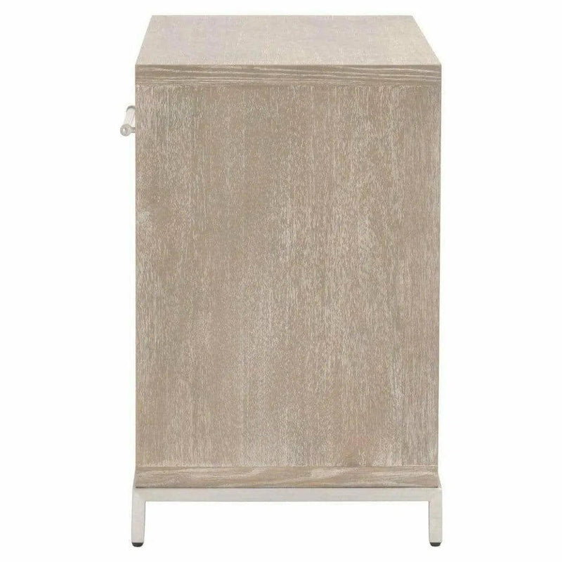 Wrenn 1 Drawer Two Tone White Nightstand Nightstands LOOMLAN By Essentials For Living