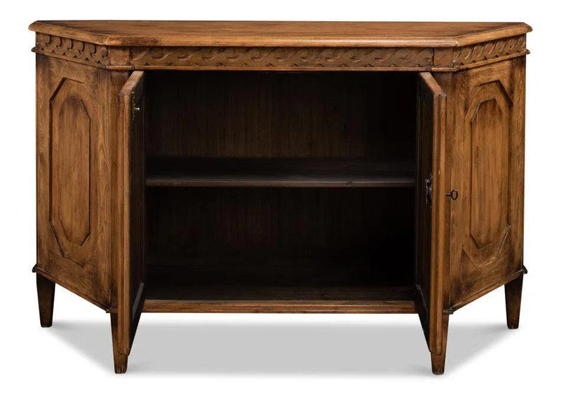 Wrenn Credenza Brown Cabinet for Living Room Sideboards LOOMLAN By Sarreid