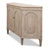 Wrenn Credenza Stone Grey Cabinet for Living Room Sideboards LOOMLAN By Sarreid