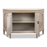 Wrenn Credenza Stone Grey Cabinet for Living Room Sideboards LOOMLAN By Sarreid