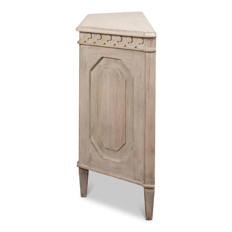 Wrenn Credenza Stone Grey Cabinet for Living Room Sideboards LOOMLAN By Sarreid