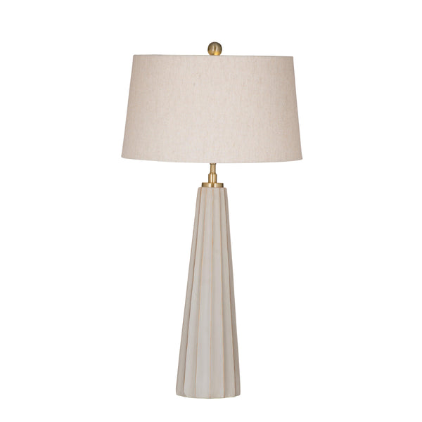 Wythe White Ceramic Table Lamp Table Lamps LOOMLAN By Bassett Mirror