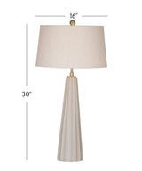 Wythe White Ceramic Table Lamp Table Lamps LOOMLAN By Bassett Mirror