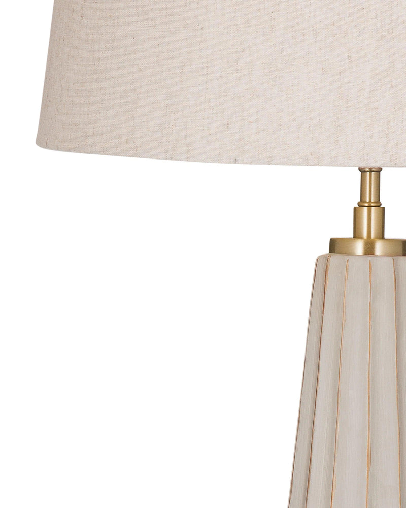 Wythe White Ceramic Table Lamp Table Lamps LOOMLAN By Bassett Mirror