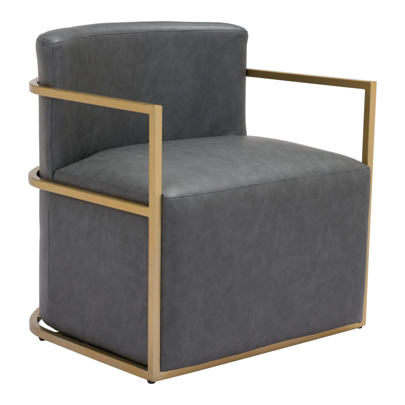 Xander Accent Chair Gray Accent Chairs LOOMLAN By Zuo Modern