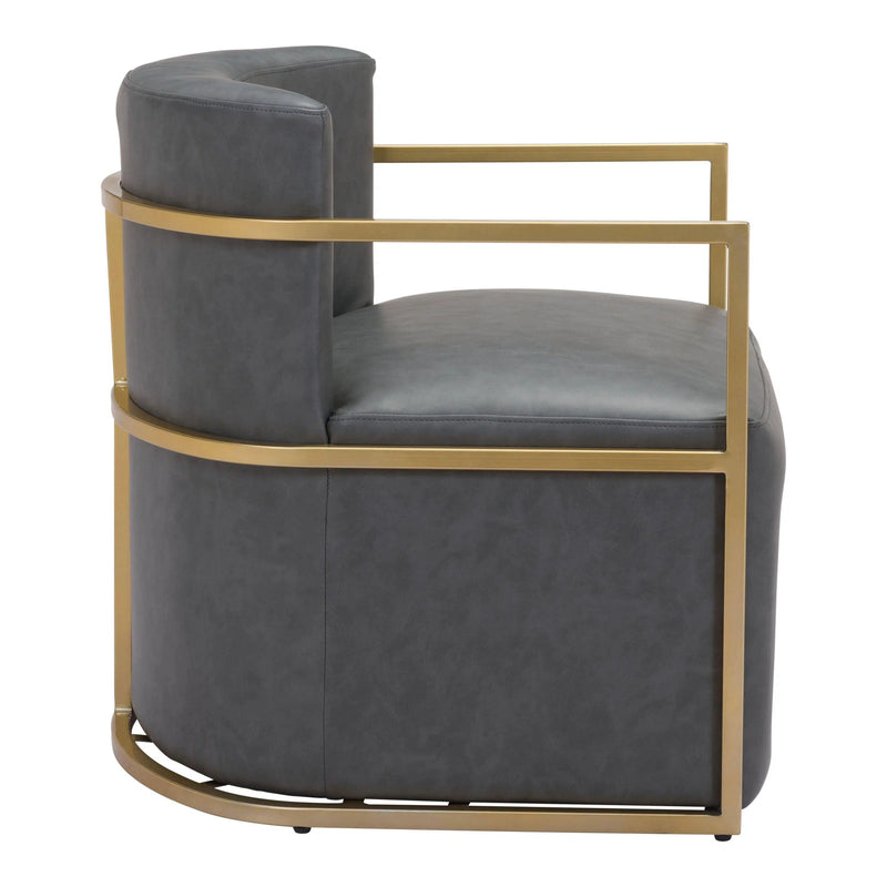 Xander Accent Chair Gray Accent Chairs LOOMLAN By Zuo Modern