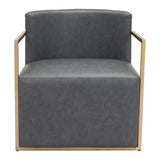 Xander Accent Chair Gray Accent Chairs LOOMLAN By Zuo Modern