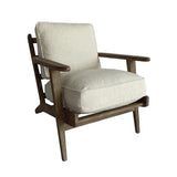 Yale Exposed Wood Living Room Accent Chair - Performance Fabric Club Chairs LOOMLAN By LH Imports