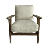 Yale Exposed Wood Living Room Accent Chair - Performance Fabric Club Chairs LOOMLAN By LH Imports