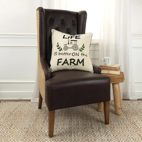 Yara Farm life Throw Pillow With Down Insert Throw Pillows LOOMLAN By LOOMLAN