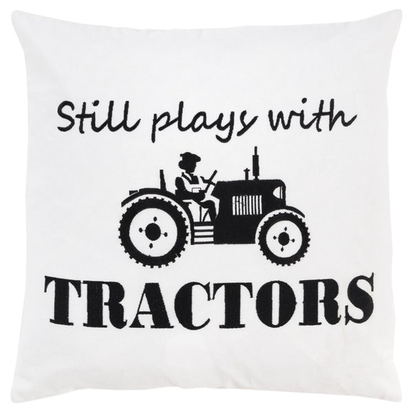 Yara Farmhouse Throw Pillow With Down Insert Tractor Throw Pillows LOOMLAN By LOOMLAN