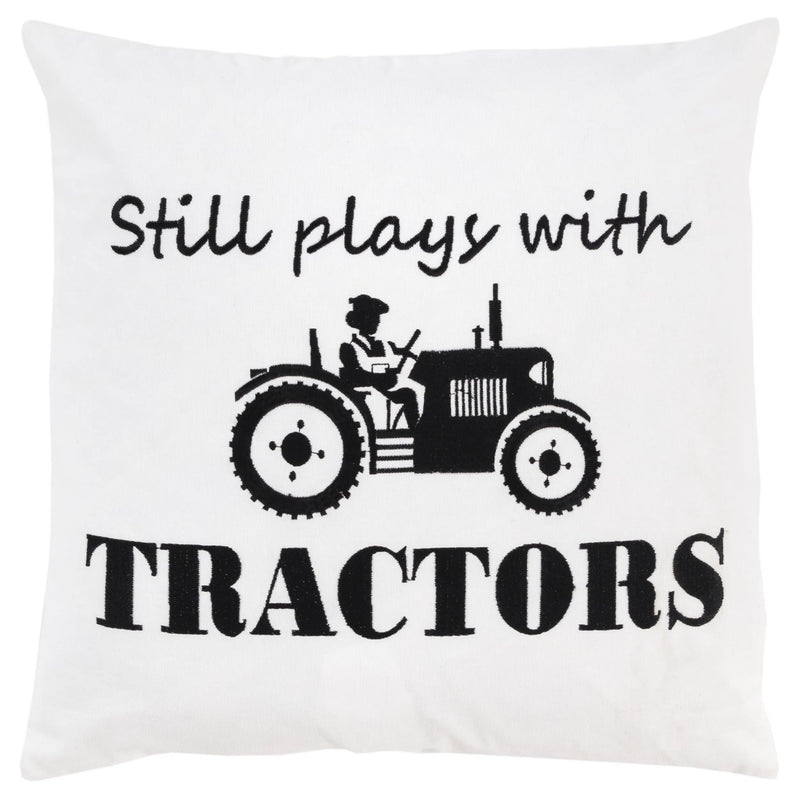 Yara Farmhouse Throw Pillow With Down Insert Tractor Throw Pillows LOOMLAN By LOOMLAN