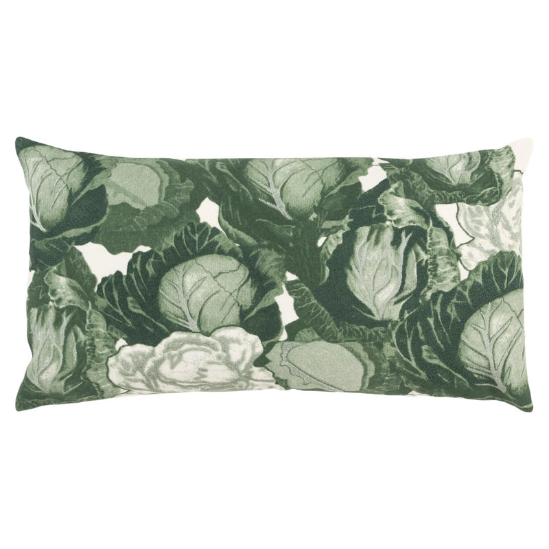 Yara Green Decorative Lumbar Pillow With Insert Throw Pillows LOOMLAN By LOOMLAN