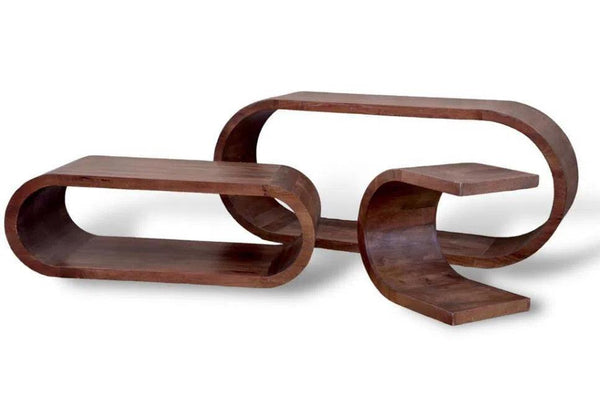 Yareli Geometric Wood Coffee Table Coffee Tables LOOMLAN By LOOMLAN