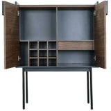 Yasmin Retro Bar Cabinet on Stand Home Bar Cabinets LOOMLAN By Moe's Home