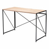 Yazmine Desk Natural & Black Home Office Desks LOOMLAN By Zuo Modern