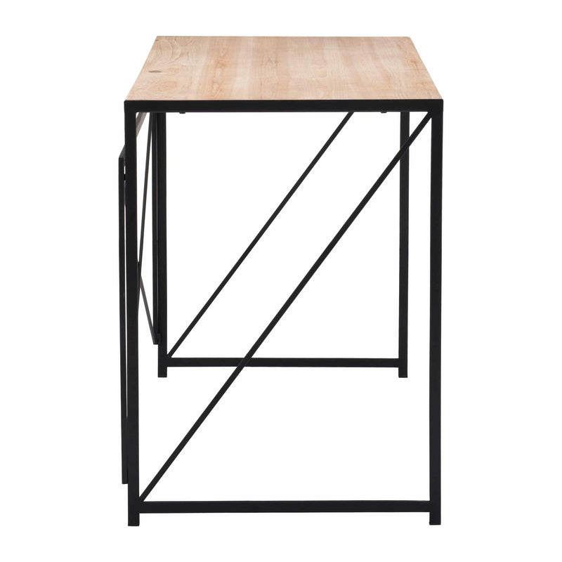 Yazmine Desk Natural & Black – LOOMLAN