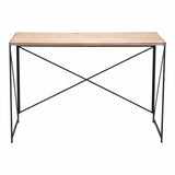 Yazmine Desk Natural & Black Home Office Desks LOOMLAN By Zuo Modern