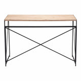 Yazmine Desk Natural & Black Home Office Desks LOOMLAN By Zuo Modern