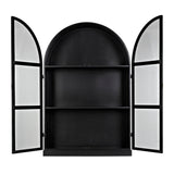 Yoke Hutch Black Curio Buffet Glass Doors Cabinet Buffets & Curios LOOMLAN By Noir