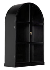 Yoke Hutch Black Curio Buffet Glass Doors Cabinet Buffets & Curios LOOMLAN By Noir