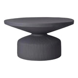 Yoli Aluminum Black Round Coffee Table Coffee Tables LOOMLAN By Moe's Home