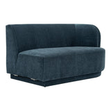 Yoon Polyester and Fsc Wood Deep Teal 2 Seat Sofa Left Sofas & Loveseats LOOMLAN By Moe's Home