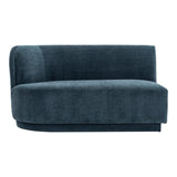 Yoon Polyester and Fsc Wood Deep Teal 2 Seat Sofa Left Sofas & Loveseats LOOMLAN By Moe's Home