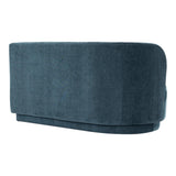 Yoon Polyester and Fsc Wood Deep Teal 2 Seat Sofa Left Sofas & Loveseats LOOMLAN By Moe's Home