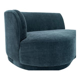 Yoon Polyester and Fsc Wood Deep Teal Chaise Left Modular Sofas LOOMLAN By Moe's Home