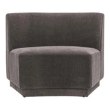 Yoon Polyester Upholstered Grey Slipper Chair Modular Sofas LOOMLAN By Moe's Home