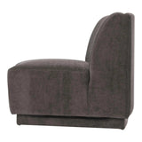 Yoon Polyester Upholstered Grey Slipper Chair Modular Sofas LOOMLAN By Moe's Home