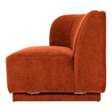 Yoon Polyester Upholstered Orange 2 Seat Sofa Left Sofas & Loveseats LOOMLAN By Moe's Home