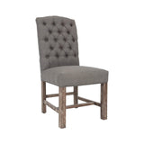 York Wood Charcoal Grey Armless Dining Chair Dining Chairs LOOMLAN By LH Imports