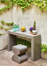 You Fiber Reinforced Concrete Rectangular Console Table Outdoor Console Tables LOOMLAN By Urbia