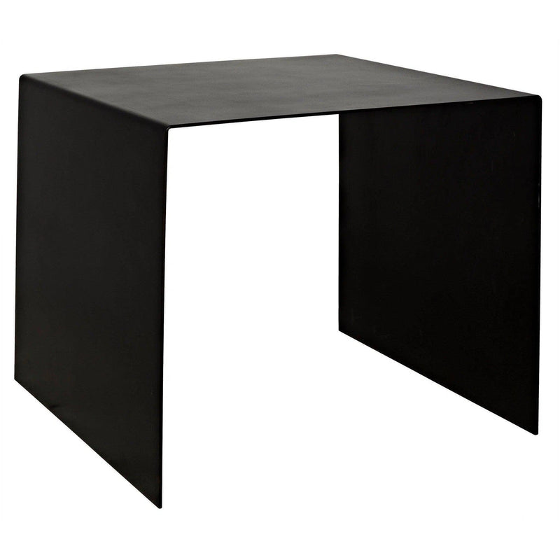 Yves Black Steel Large Rectangle Side Table Side Tables LOOMLAN By Noir