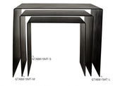 Yves Black Steel Large Rectangle Side Table Side Tables LOOMLAN By Noir