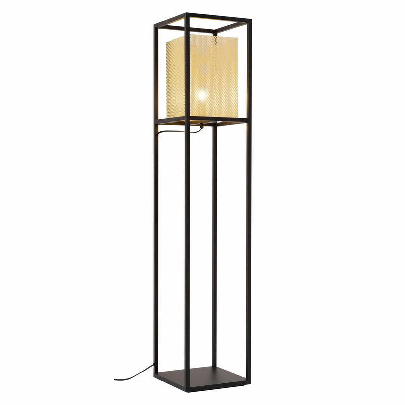 Yves Floor Lamp Gold & Black Floor Lamps LOOMLAN By Zuo Modern