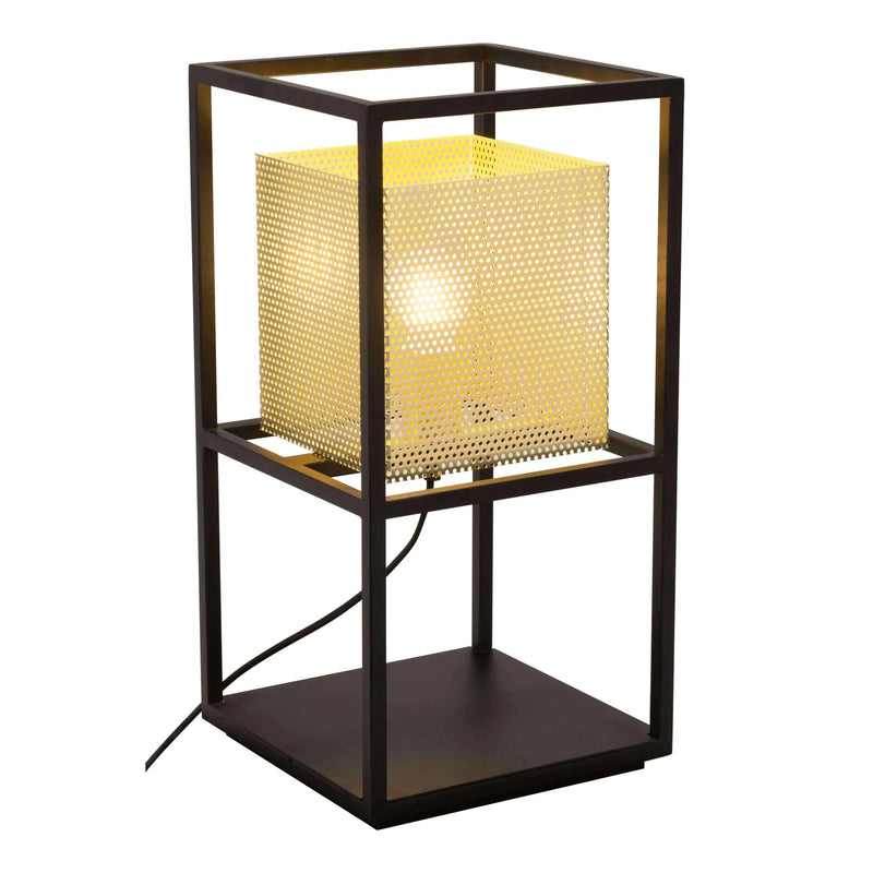 Yves Table Lamp Gold & Black Table Lamps LOOMLAN By Zuo Modern