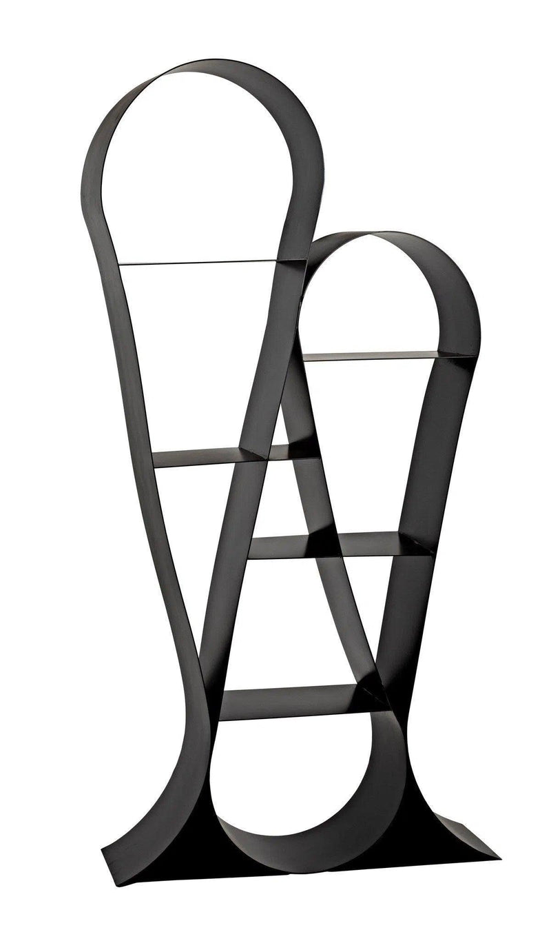 Zaha Bookcase, Black Metal Bookcases LOOMLAN By Noir