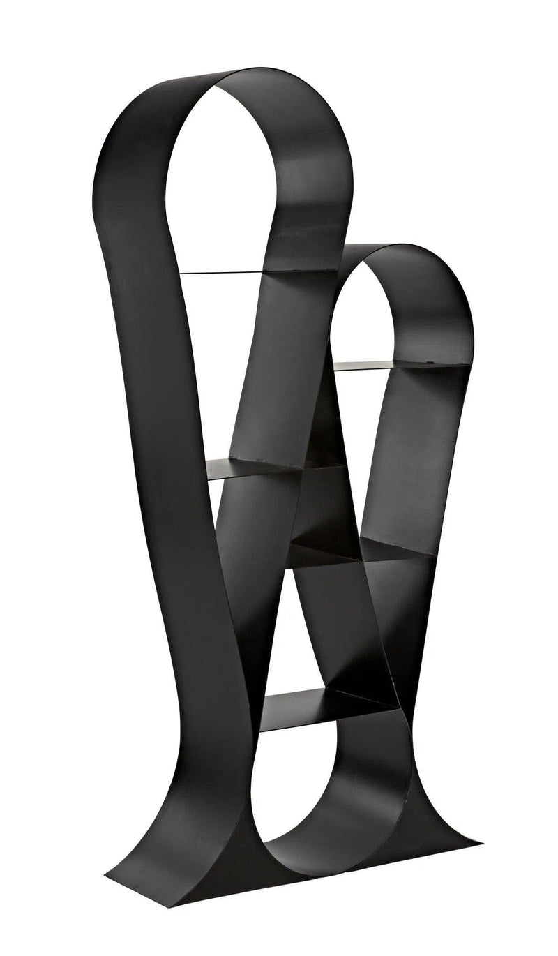 Zaha Bookcase, Black Metal Bookcases LOOMLAN By Noir